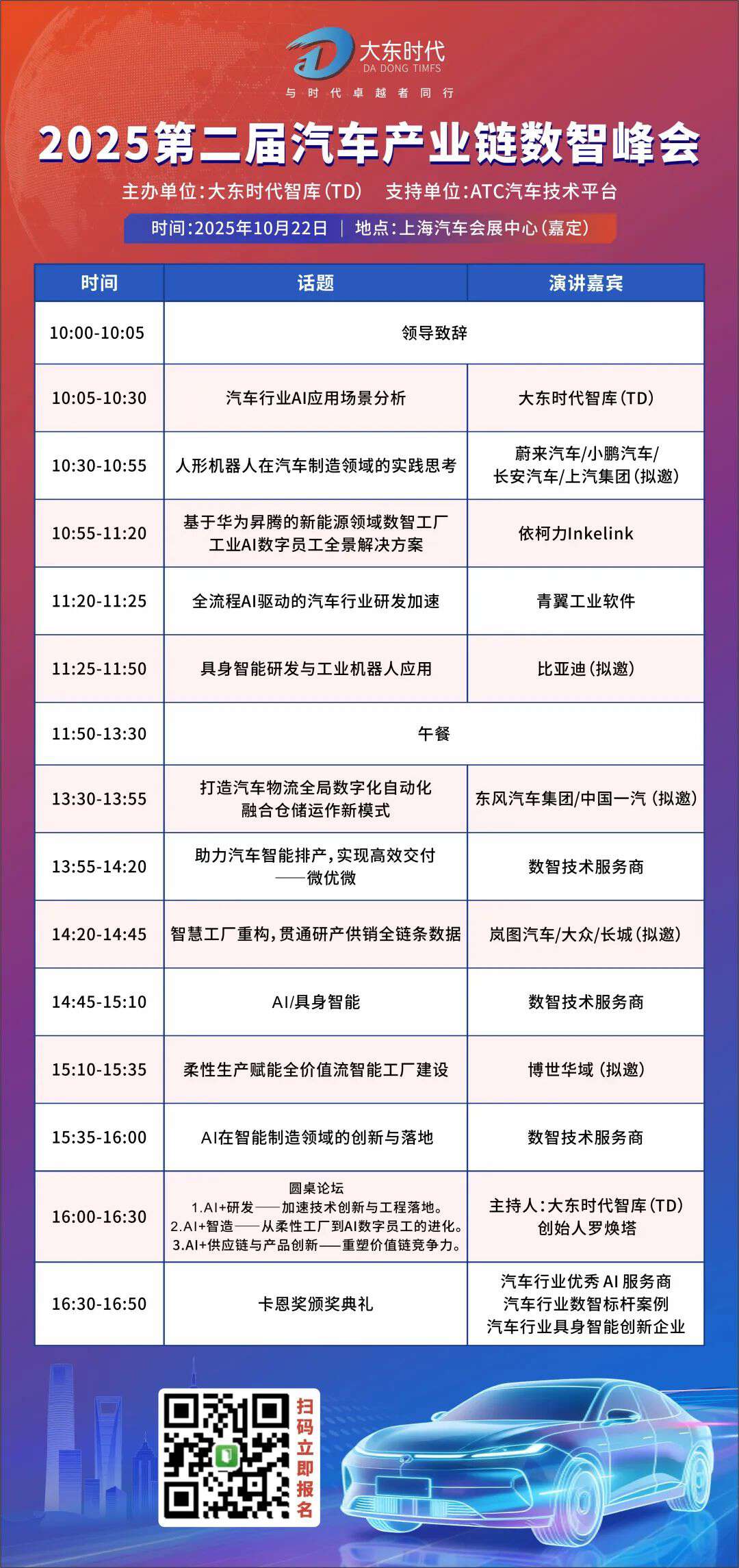 2025第二届汽车智造峰会十月启幕,五大亮点引领产业数智变革!