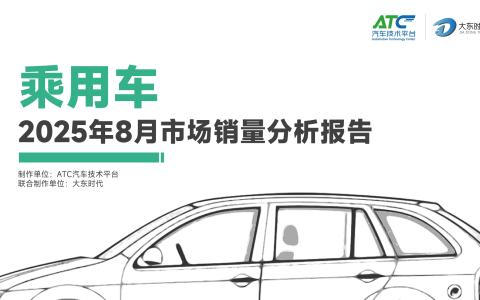 乘用车2025年8月市场销量分析报告
