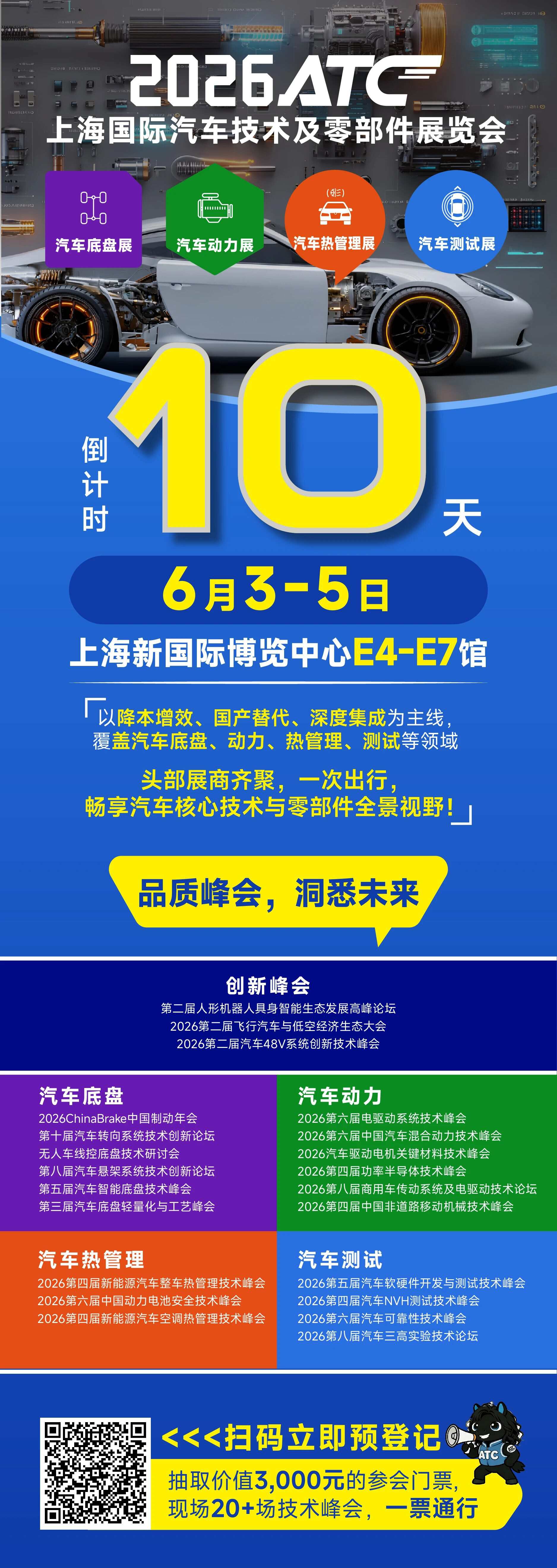 倒计时10天 | 6月3-5日,上海新国际博览中心E4-E7馆:共赴2026ATC汽车技术盛宴!