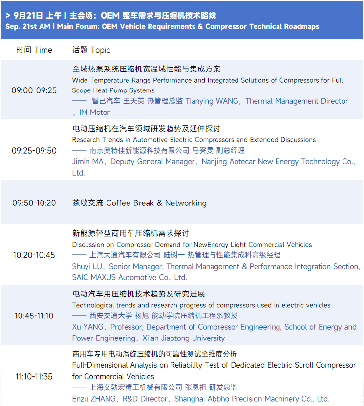 倒计时2天!9月21-23日ATC技术峰会议程发布~(压缩机、机器人、空气悬架、自动驾驶)